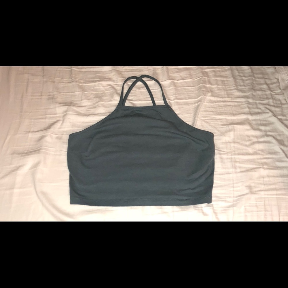Charlotte russe Green crop top